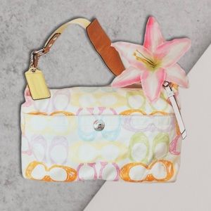 Coach Hampton Scribble Multicolored Satchel